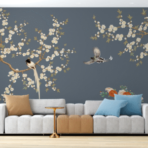 elegant blossom & bird wallpaper