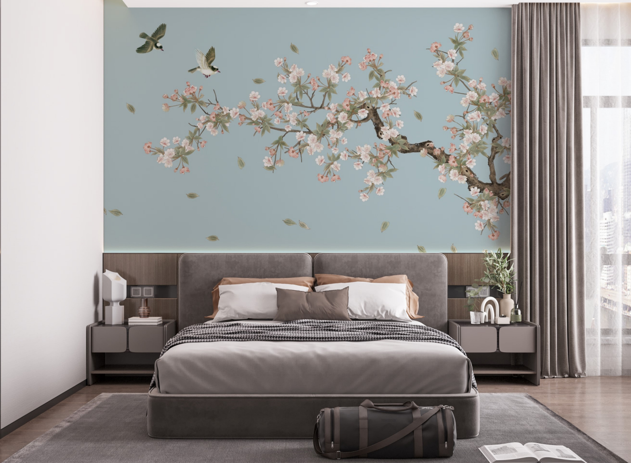 tranquil blossom branch wallpaper tranquil blossom branch wallpaper