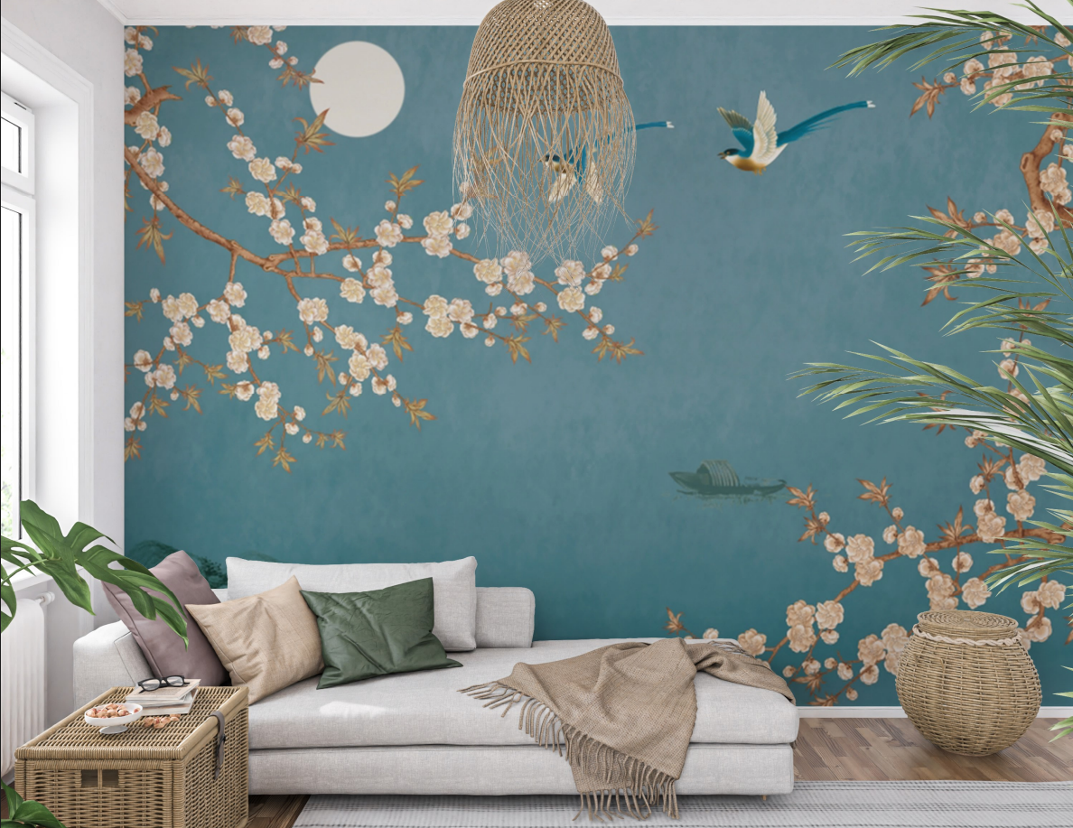 moonlit blossom garden wallpaper moonlit blossom garden wallpaper