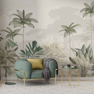 tropical mist forest wallpaper