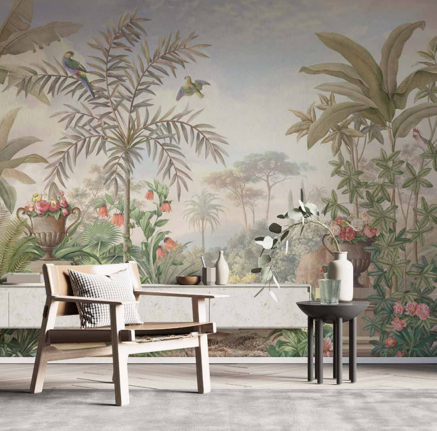vintage tropical garden wallpaper vintage tropical garden wallpaper