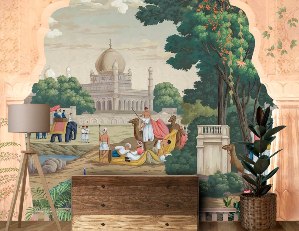heritage mughal landscape wallpaper heritage mughal landscape wallpaper