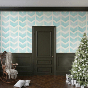 aqua ombre chevron wallpape
